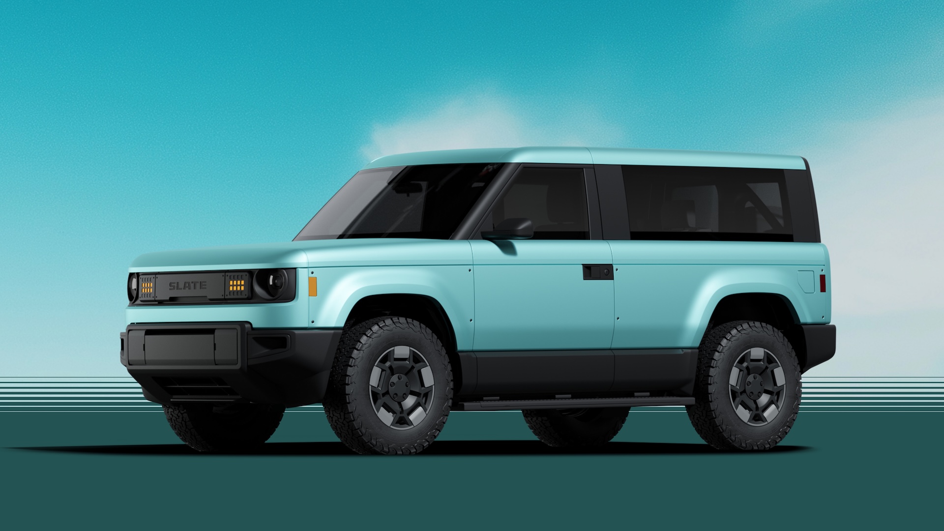 Slate SUV in blue