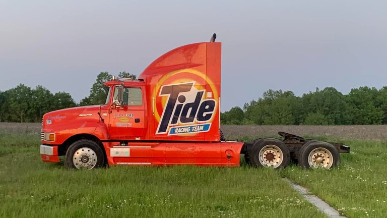 Found: Ricky Rudd’s Retired NASCAR Hauler Out Working the Tobacco Fields in Its Famous Tide Livery