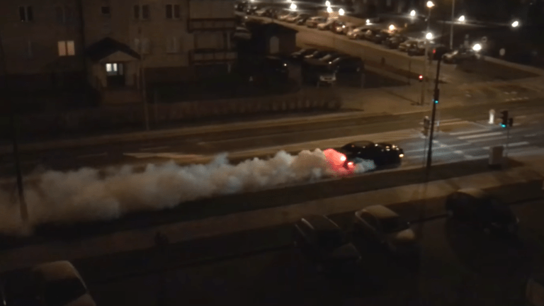 Watch This Dodge Challenger Hellcat Hit Seventh Gear in A Burnout